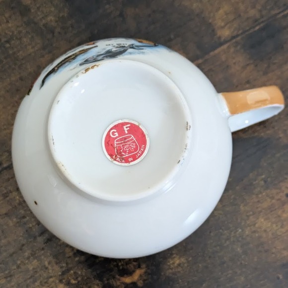 VTG Florida Souvenir Mug Ceramic Orange Gold Trim State Map Design Made in Japan - Picture 6 of 8